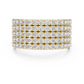 Round Cut Multi Row Diamond Wedding Band