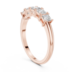 Modern Princess Cut Five Stone Engagement Ring