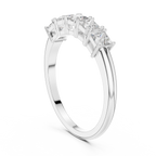 Modern Princess Cut Five Stone Engagement Ring