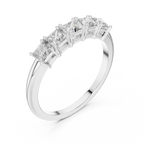 Modern Princess Cut Five Stone Engagement Ring