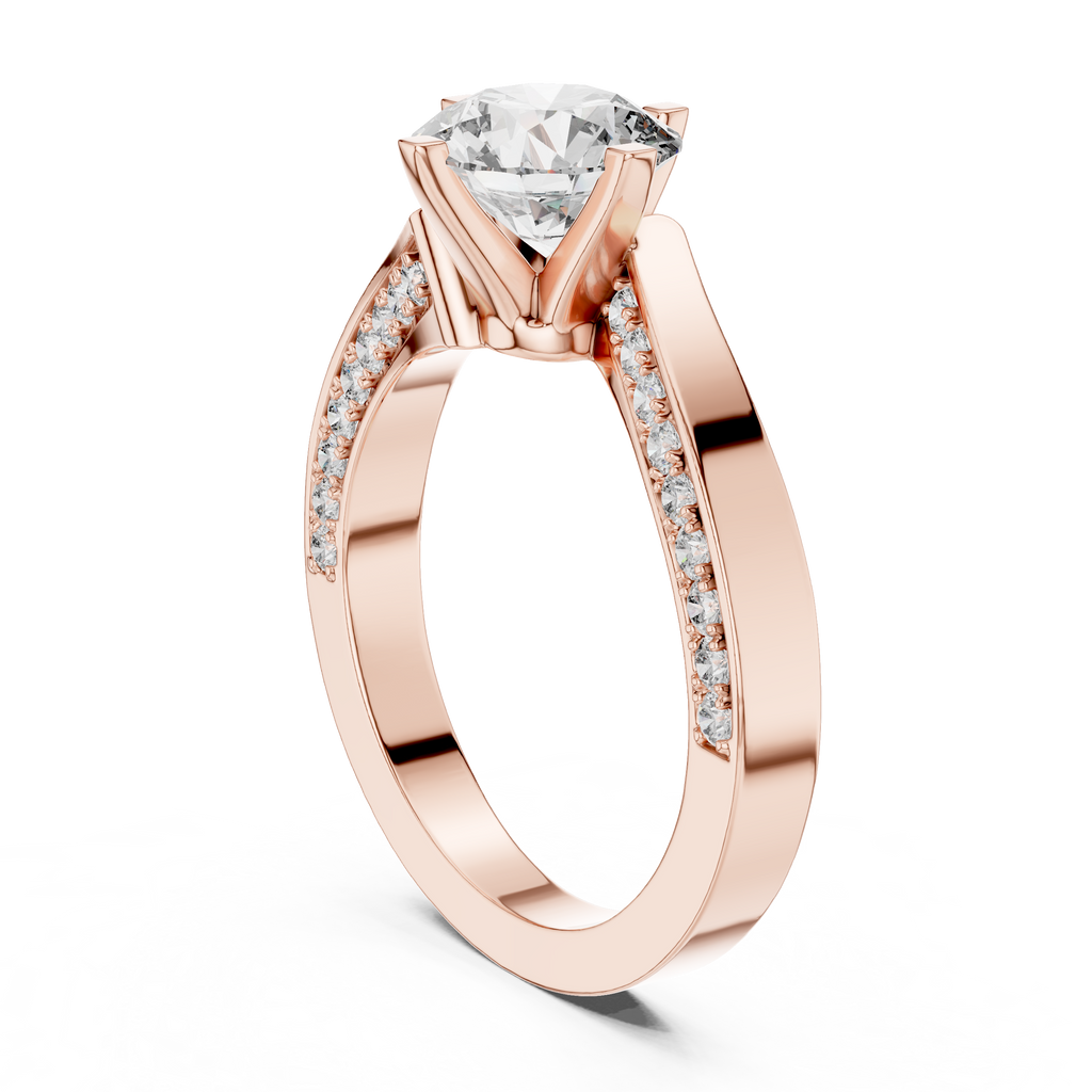 1.50 Carat Round Diamond Solitaire Accent Engagement RIng