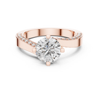 1.50 Carat Round Diamond Solitaire Accent Engagement RIng