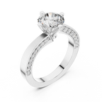 1.50 Carat Round Diamond Solitaire Accent Engagement RIng