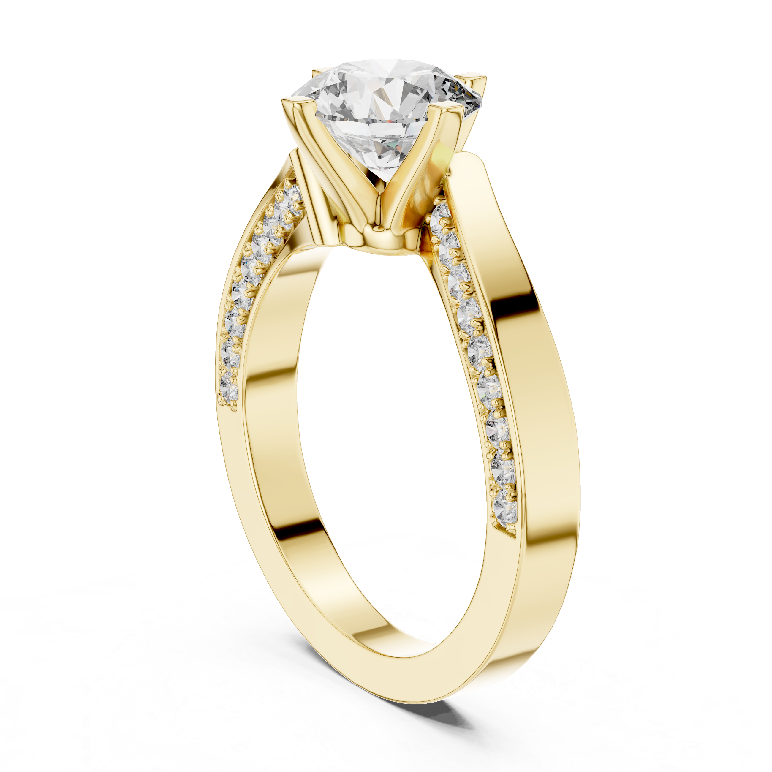 1.50 Carat Round Diamond Solitaire Accent Engagement RIng