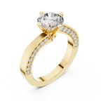 1.50 Carat Round Diamond Solitaire Accent Engagement RIng