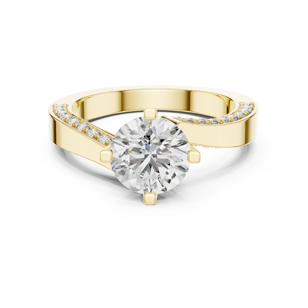 1.50 Carat Round Diamond Solitaire Accent Engagement RIng