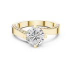 1.50 Carat Round Diamond Solitaire Accent Engagement RIng