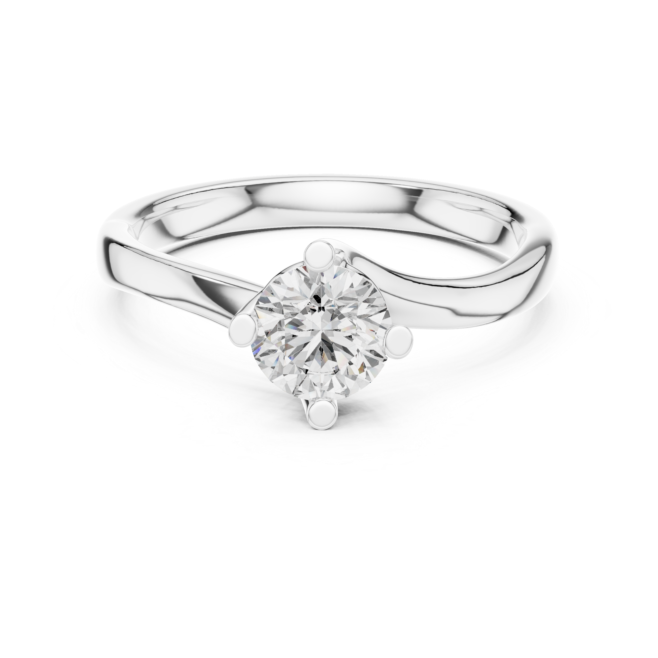 Round Cut Solitaire Diamond Engagement Ring
