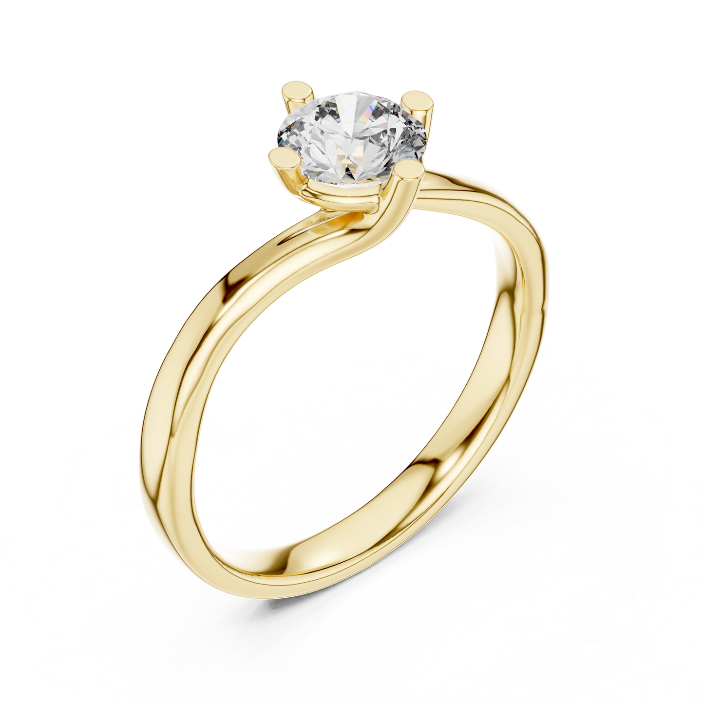 Round Cut Solitaire Diamond Engagement Ring