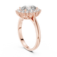 2 Carat Oval Cut Lab Diamond Halo Engagement RIng