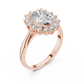 2 Carat Oval Cut Lab Diamond Halo Engagement RIng