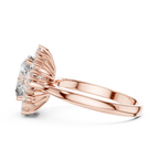 2 Carat Oval Cut Lab Diamond Halo Engagement RIng