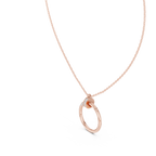 Circle Shape Round Cut Lab Diamond Pendant