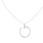Circle Shape Round Cut Lab Diamond Pendant