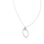 Circle Shape Round Cut Lab Diamond Pendant