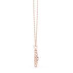 Classic Round Cut Lab Diamond Floral Pendant