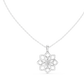 Classic Round Cut Lab Diamond Floral Pendant