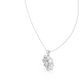 Classic Round Cut Lab Diamond Floral Pendant