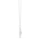 Classic Round Cut Lab Diamond Floral Pendant