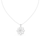 Classic Round Cut Lab Diamond Floral Pendant