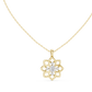 Classic Round Cut Lab Diamond Floral Pendant