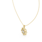 Classic Round Cut Lab Diamond Floral Pendant