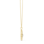 Classic Round Cut Lab Diamond Floral Pendant