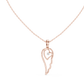 Angel Wing Pendant With Round Lab Diamond