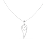 Angel Wing Pendant With Round Lab Diamond