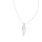 Angel Wing Pendant With Round Lab Diamond