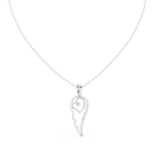 Angel Wing Pendant With Round Lab Diamond