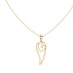 Angel Wing Pendant With Round Lab Diamond