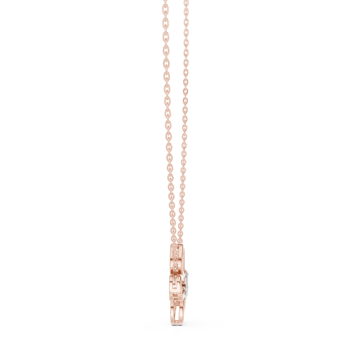 Butterfly Round Cut Lab Diamond Pendant