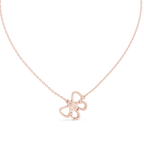 Butterfly Round Cut Lab Diamond Pendant