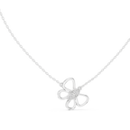 Butterfly Round Cut Lab Diamond Pendant