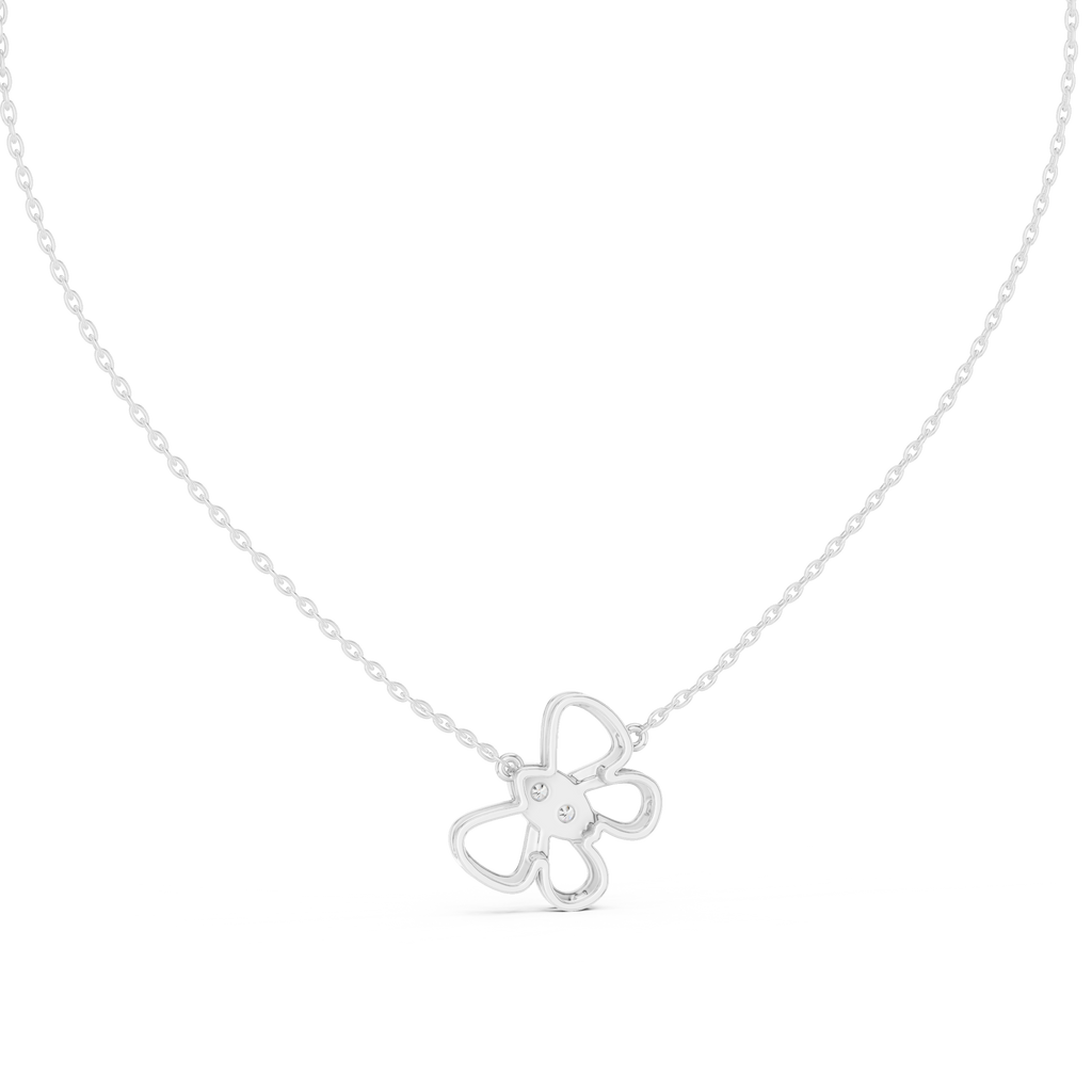 Butterfly Round Cut Lab Diamond Pendant
