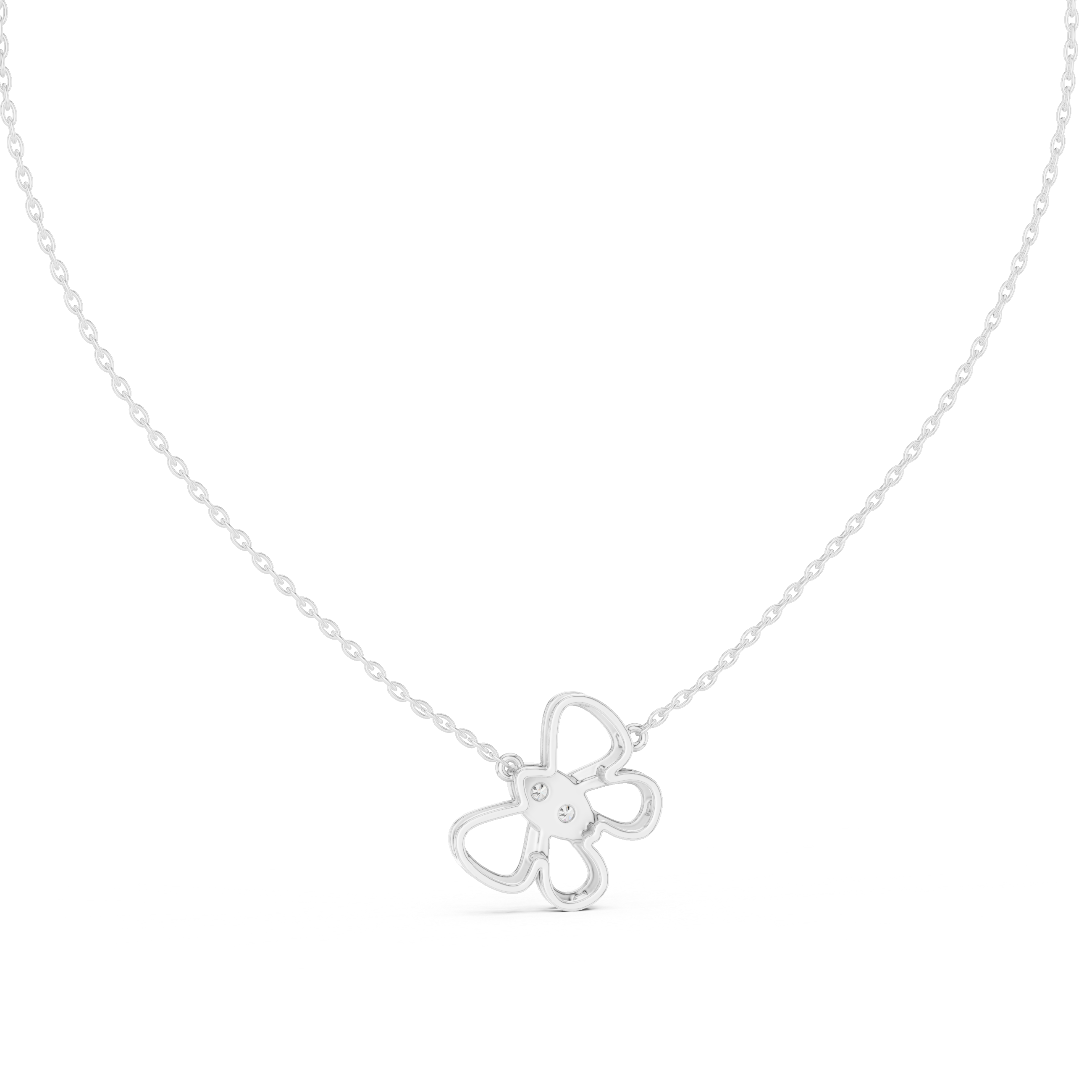 Butterfly Round Cut Lab Diamond Pendant