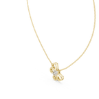 Butterfly Round Cut Lab Diamond Pendant