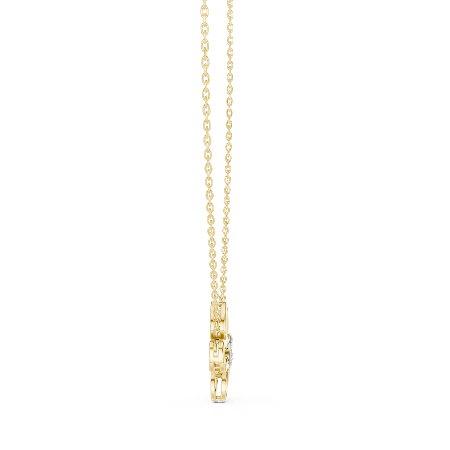Butterfly Round Cut Lab Diamond Pendant