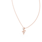 14K Yellow Gold Diamond Rose Pendant