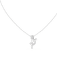 14K Yellow Gold Diamond Rose Pendant