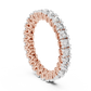 Round Shape Lab Diamond Full Eternity Wedding Band