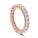 Round Shape Lab Diamond Full Eternity Wedding Band