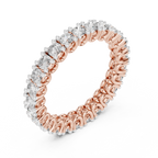 Round Shape Lab Diamond Full Eternity Wedding Band