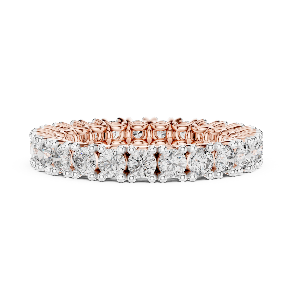 Round Shape Lab Diamond Full Eternity Wedding Band
