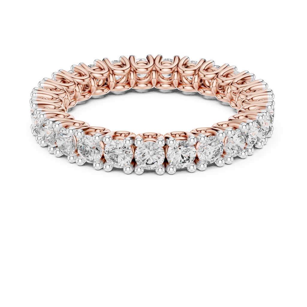 Round Shape Lab Diamond Full Eternity Wedding Band