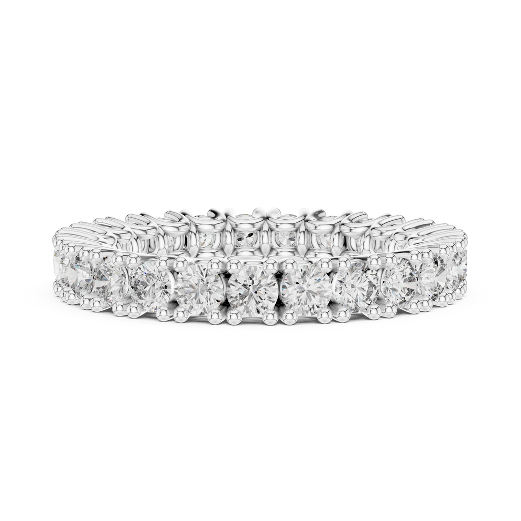 Round Shape Lab Diamond Full Eternity Wedding Band