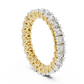 Round Shape Lab Diamond Full Eternity Wedding Band