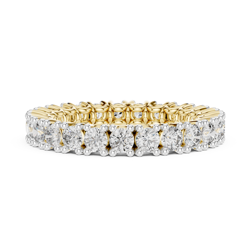 Round Shape Lab Diamond Full Eternity Wedding Band