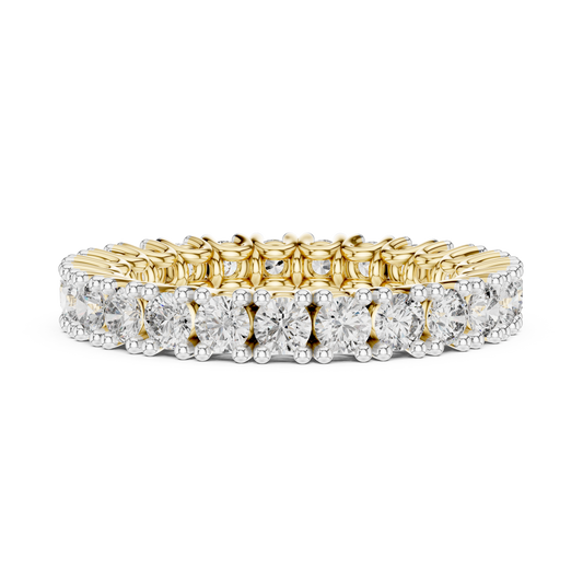 Round Shape Lab Diamond Full Eternity Wedding Band